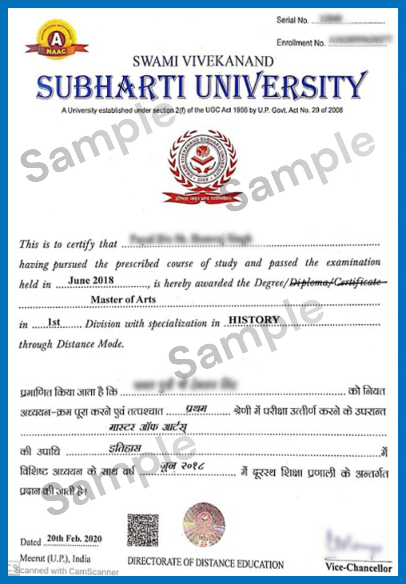 Bachelor of Arts